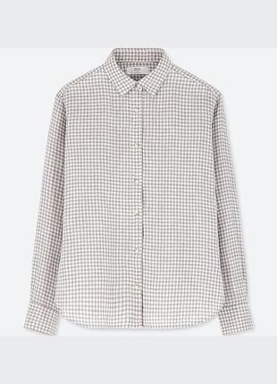 Льняна жіноча сорочка uniqlo, розмір s