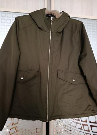 Куртка женская двусторонняя зимняя 16-18 (50-52) размер.