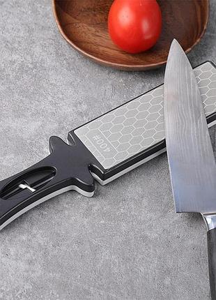 Точильный камень 5-в-1 двусторонний алмазный 400/1000 grit грубая и финишная заточка