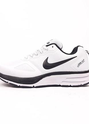 Женские теплые термо кроссовки nike flykit racer white black евро зима