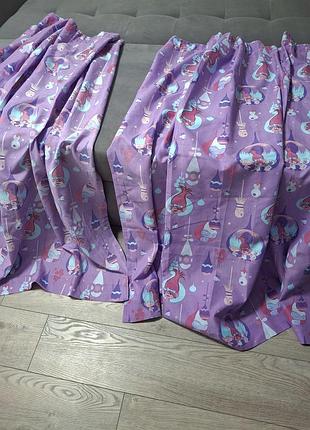 Готовые шторы в детскую "тролли"