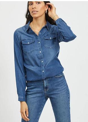 Рубашка сорочка джинсова