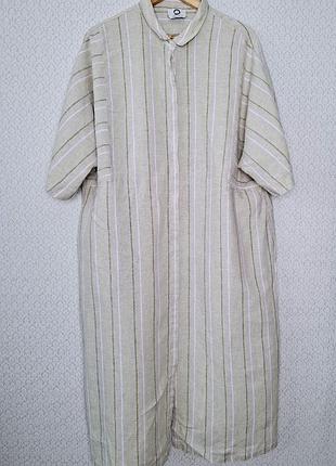 Льняна максі-сукня voyage by marina rinaldi, бежева