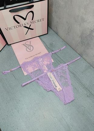 Кружевные регулируемые трусики v-string. dream angels. victoria’s secret. оригинал 🇺🇸