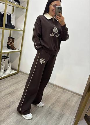 Шоколадний спортивний костюм loro piana