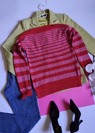 Брендовый модный свитер в полоску m&s 🩷