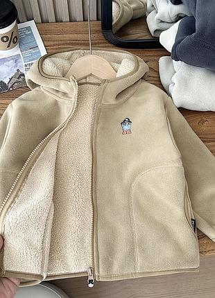 Дитяча флісова куртка на хутрі