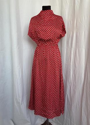 Karen walker сукня платье червоне в горох полька