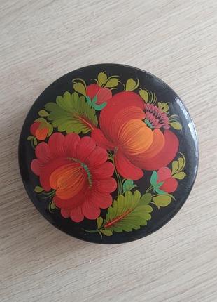 Шкатулка дерев'яна петриківський розпис