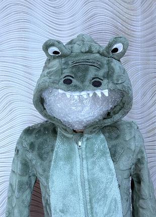 Кігурумі дитяча 5-6 років зріст 116 см крокодил піжама комбінезон тепла хопчику