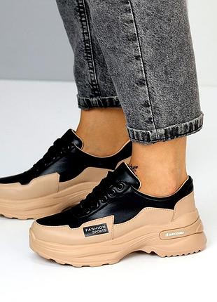 Sale елегантні жіночі шкіряні чорні кросівки осінні натуральна шкіра весна осінь