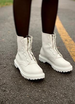 Ботинки dr. martens 1460 sinclair mono white lux черевики