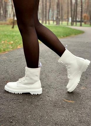 Ботинки dr. martens 1460 sinclair mono white lux черевики2 фото