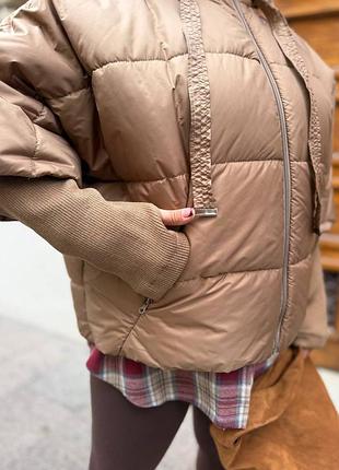 Стильная куртка/стегана на манжете/пуховик/дутая куртка осень-зима