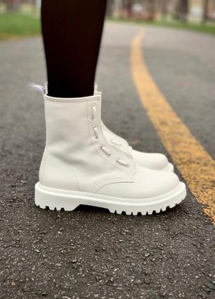 Ботинки dr. martens 1460 sinclair mono white lux черевики8 фото