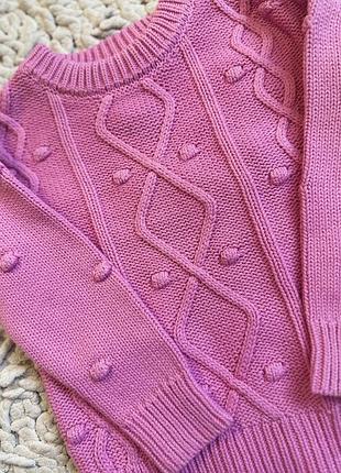 Cotton on, рожевий в'язаний светр для дівчинки