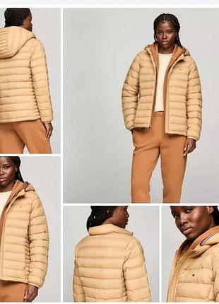 Стьобана демісезонна жіноча куртка tommy hilfiger бежева s розмір