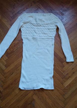 Мини платье белое вязаное в идеальном состоянии от body flirt