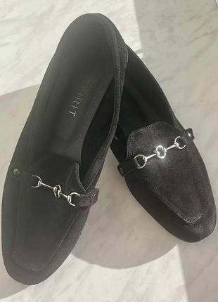 Замшеві мокасини туфельки лофери розмір 38