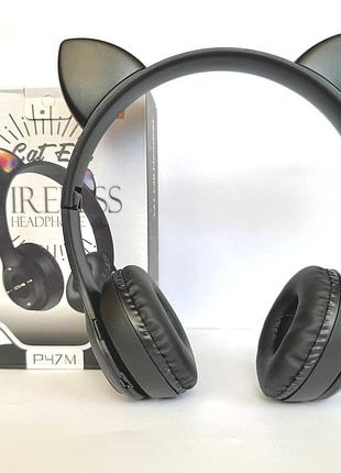Беспроводные наушники cat ear rgb p47m (черный)