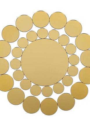 Зеркальный декор акриловый самоклеющийся золото,33шт (d) sw-00002499