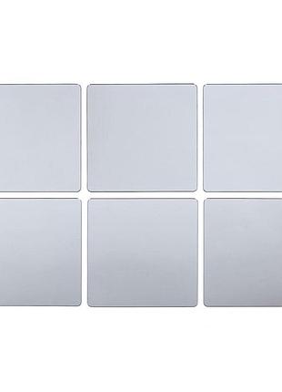 Зеркальный декор акриловый самоклеющийся серебро,6 шт(d) sw-00002526