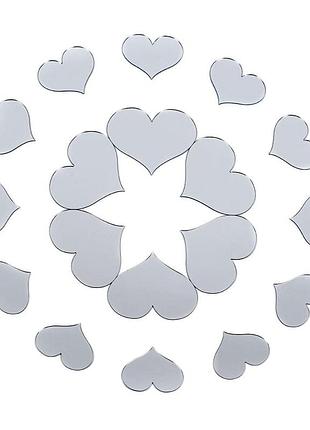 Зеркальный декор акриловый самоклеющийся серебро, 18шт (d) sw-00002524