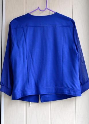 Шикарный нарядный пиджак жакет косуха шифоновые рукава2 фото