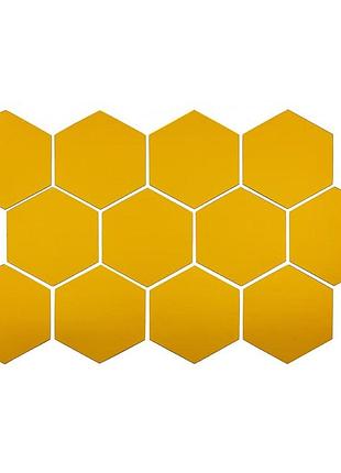 Зеркальный декор акриловый самоклеющийся 150*175мм золото,12шт (d) sw-00002518