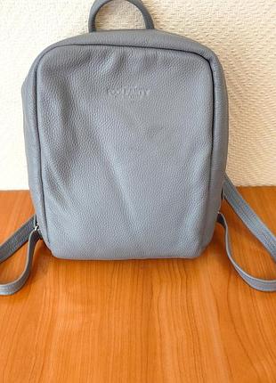 Poolparty серый кожаный женский рюкзак