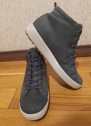 Водонепроникні зимові черевики ecco з натурального нубука на gore-tex