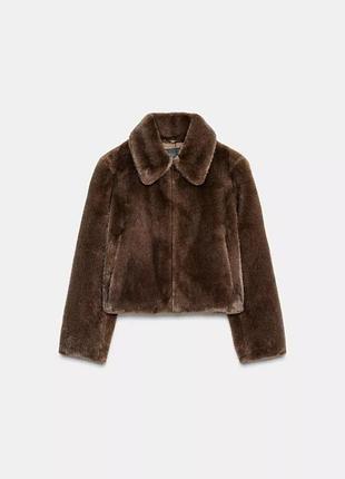Шубка жіноча коричнева zara new