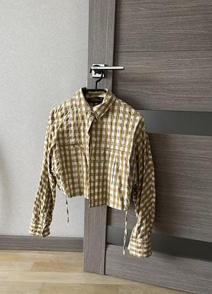 Сорочка з жатої бавовни zara
