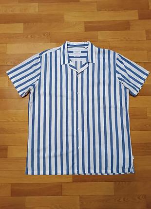 Качественная брендовая стильная рубашка лен-хлопок