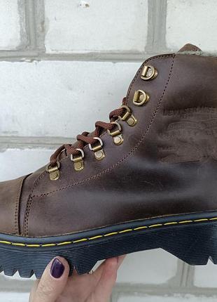 Чоловічі зимові черевики з натуральної шкіри, всередині тепле хутро,розмір 42 устілка 28,3см.колір коричневий