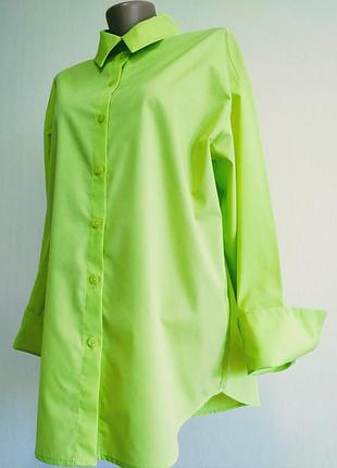 Яркая салатная рубашка