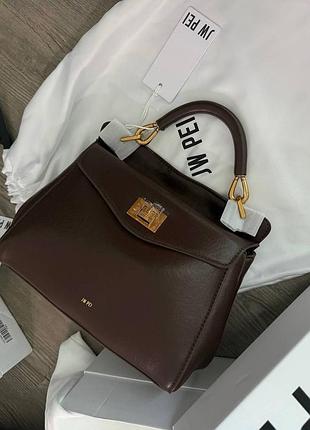 Сумка jw pei шоколадного відтінку