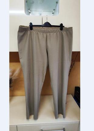 Штаны брюки в рубчик бежевые большой размер