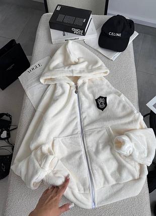 Женская кофта бомбер из ткани тедди махра в размерах 42-46 и 48-50