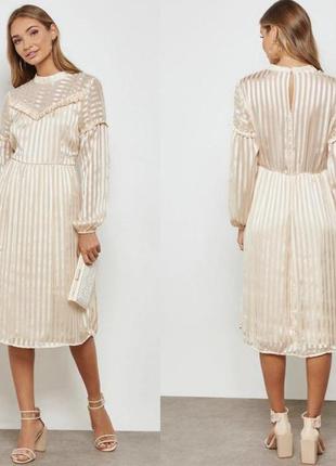 Шик платье в винтажном стиле шелковистая ткань жемчужное нарядное миди платье vila clothes3 фото