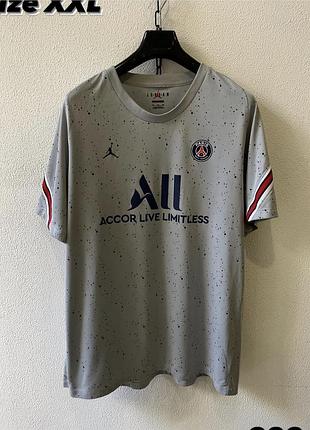 Оригінальна футболка чоловіча jordan paris saint germain strike розмір xxl сірого кольору 🔥