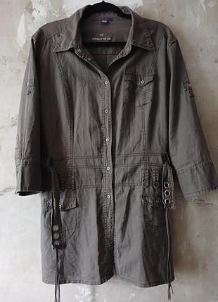 Элегантная женская пиджак-рубашка от cecil: стильный микс льна и хлопка