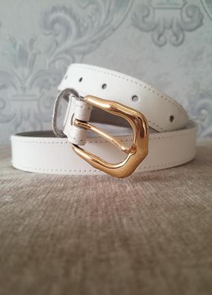 Кожа ремень белый
