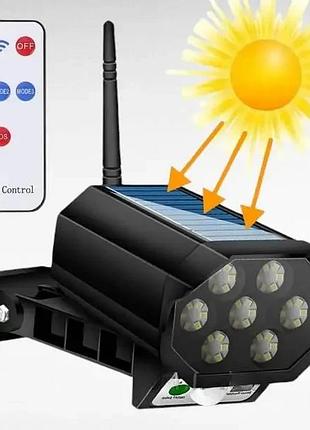 Светодиодный муляж видеокамеры с датчиком движения и солнечной панелью bk-36 фонарь с пк