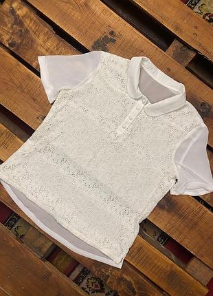 Жіноча блуза з мереживом (м-лрр ідеал оригінал біла)