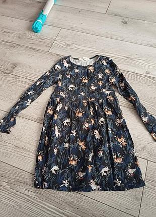 Платье с длинным рукавом h&m 6-8