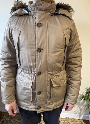 Чоловіча куртка зимова, розмір м, бежева