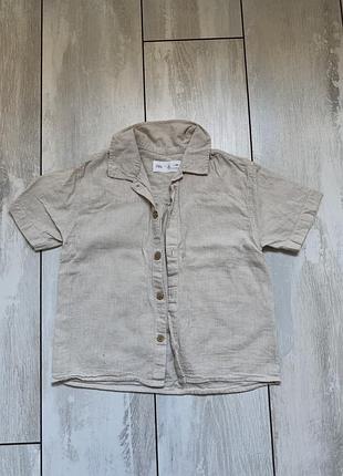 Сорочка рубашка льняна zara 104