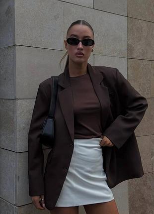 Оверсайз-пиджак: шоколад, молоко, черный, беж,графит, свет серый