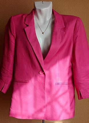 Піджак блейзер жакет s m яскраво рожевий